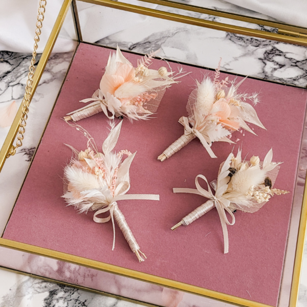 boutonnière fleurs séchées