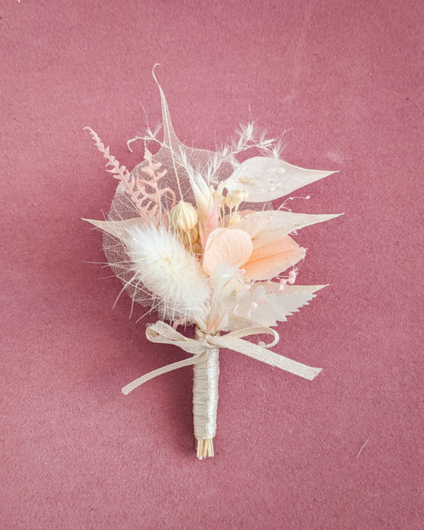 boutonnière fleurs séchées