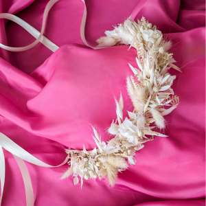 Couronne de fleurs séchées personnalisée