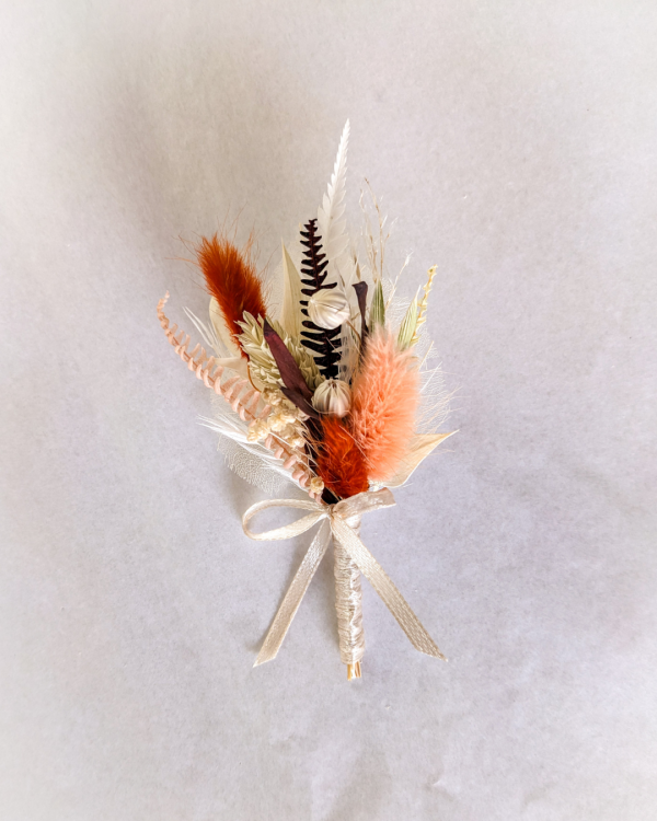 boutonnière fleurs séchées