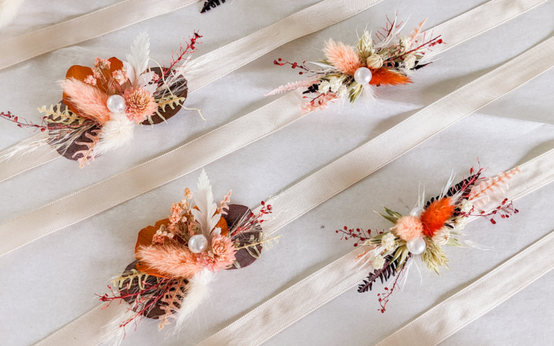 bracelet fleurs séchées